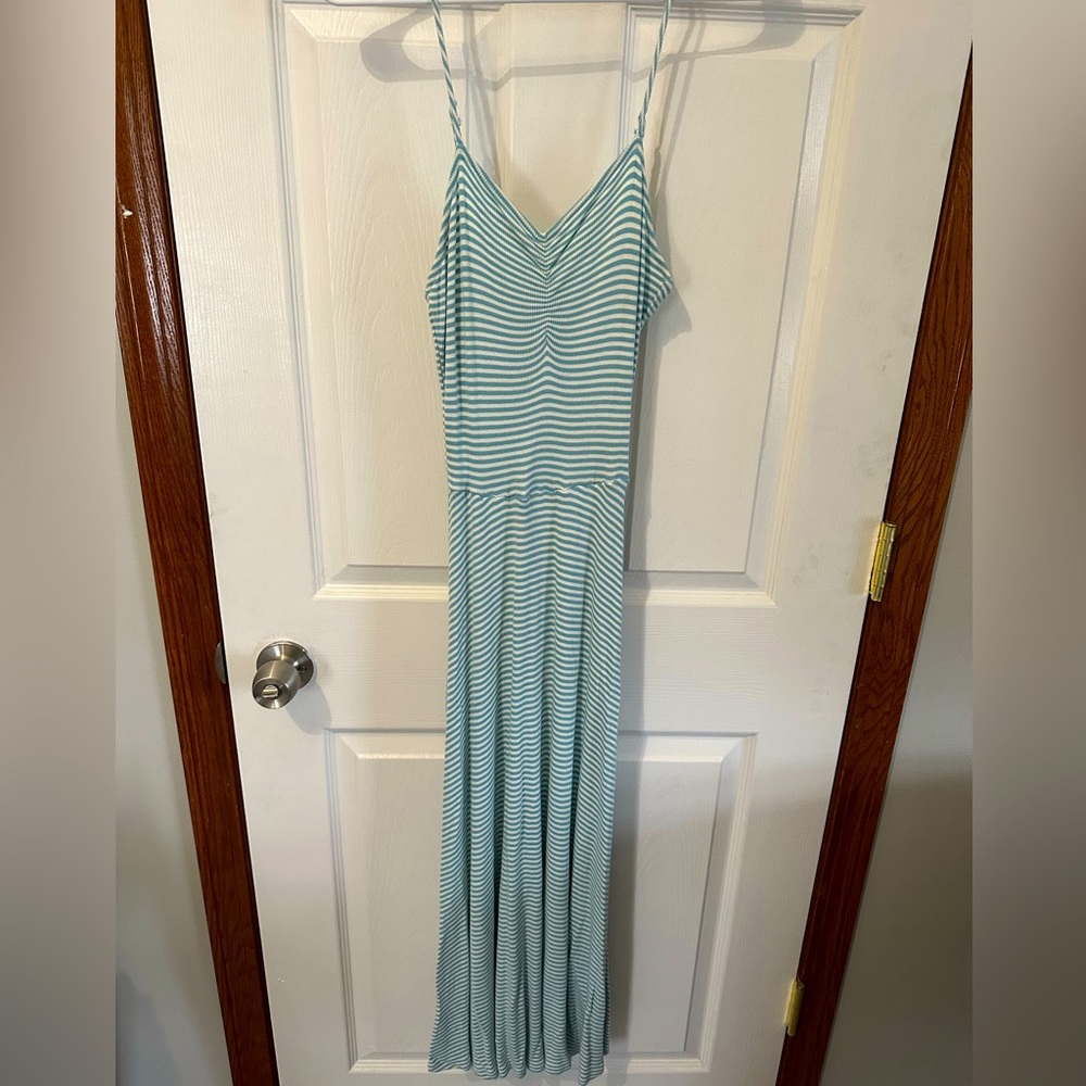 Bp Blue and White Striped Knit Dress Size Small